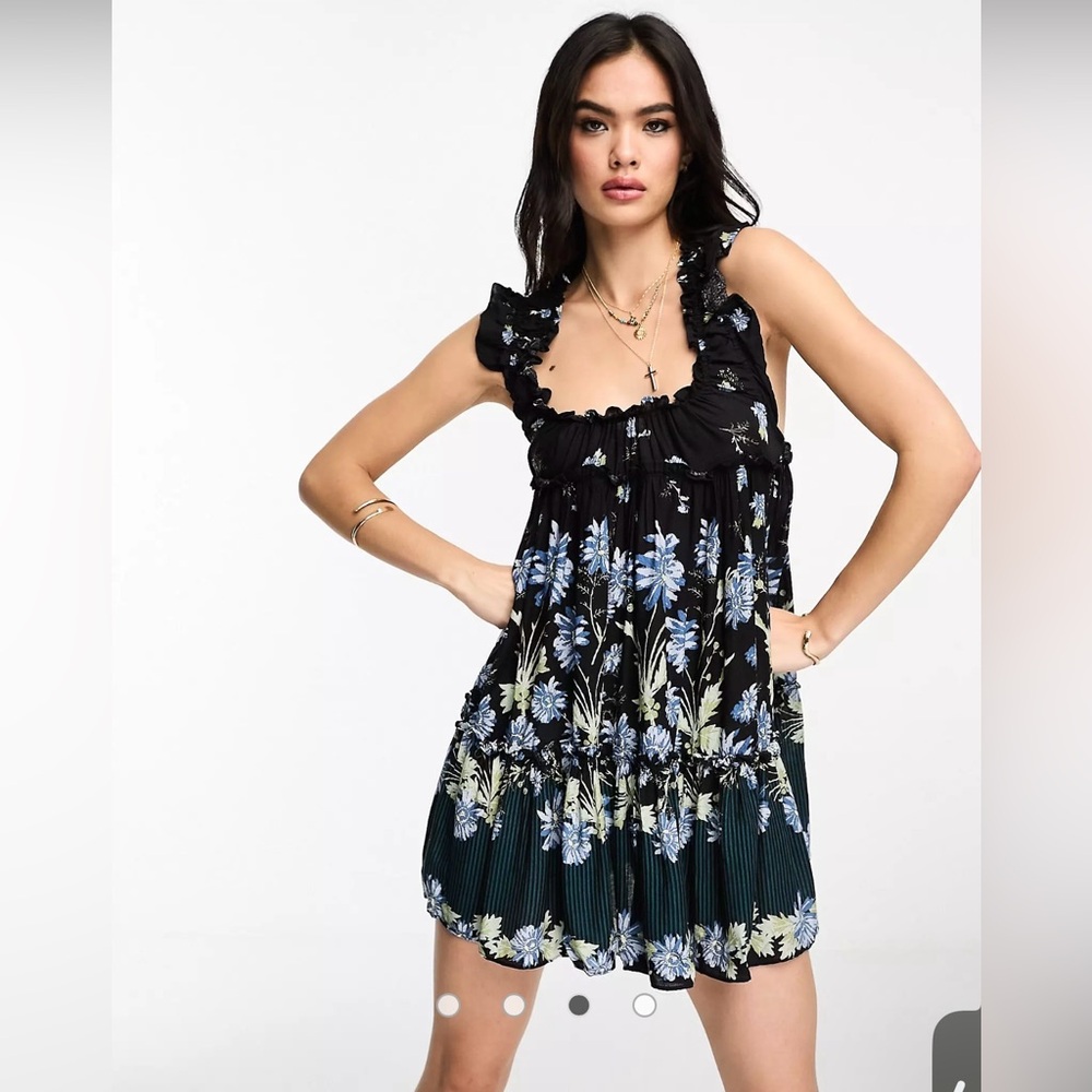 Free People wild daisy mini smock dress